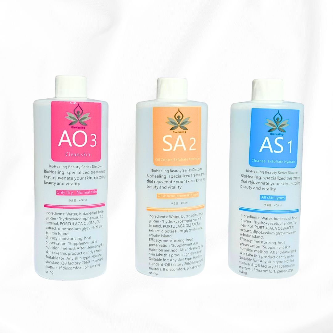 Hydro Dermabrasion Aqua Peel Solution Set of 3 Bottles 400ml | Hydra Facial Serum