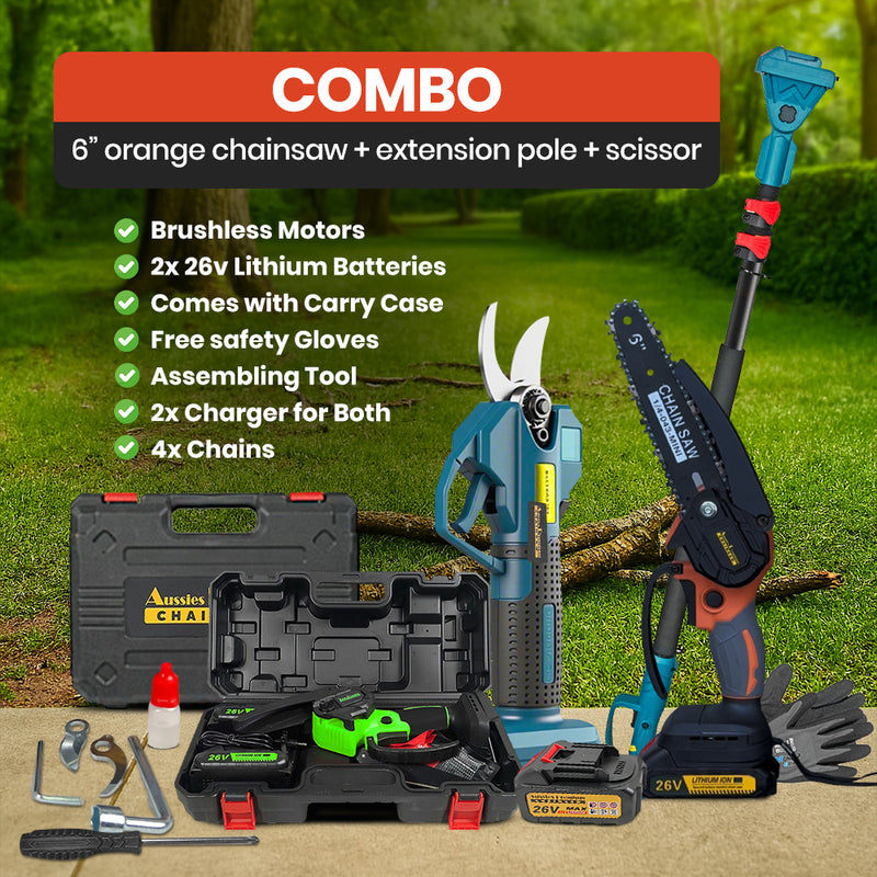 Aussies Premium Ultimate Garden Chainsaw Combo Deal
