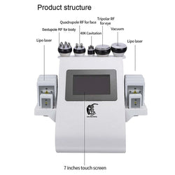 Bio Healing 6-in-1 Ultrasonic Cavitation + RF Machine