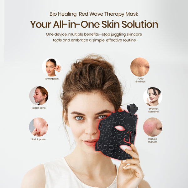 LED Light Face Mask Facial Skin Rejuvenation Therapy Anti Wrinkle