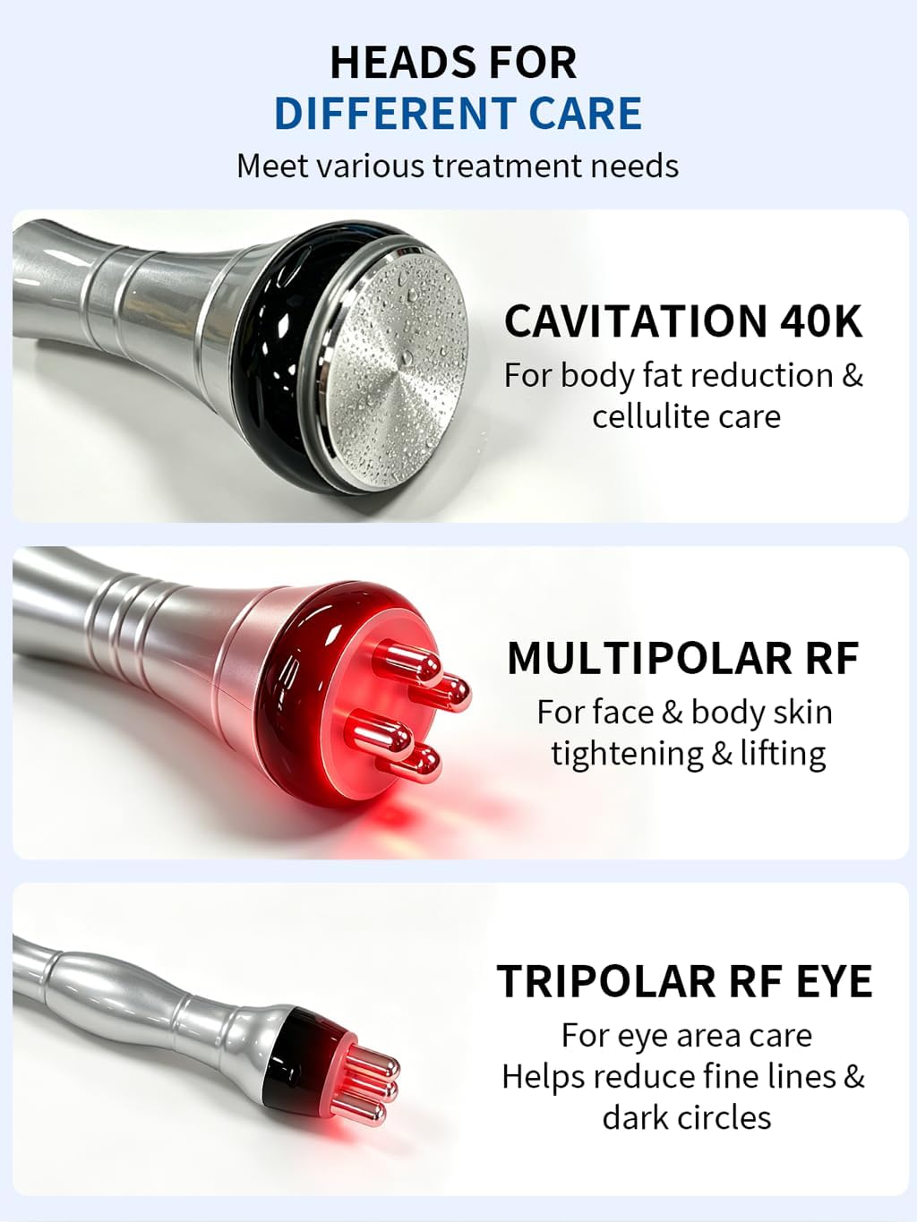 Professional Home Beauty Device 3-in-1 Ultrasonic Cavitation & RF Machine |