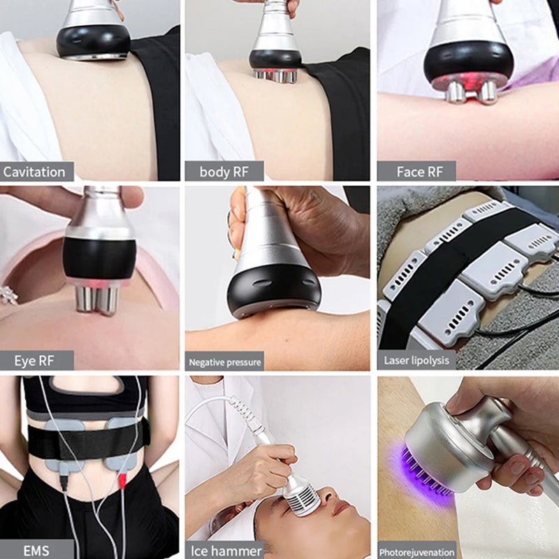 9-in-1 Cavitation & RF Body Contouring Machine For Home And Saloon