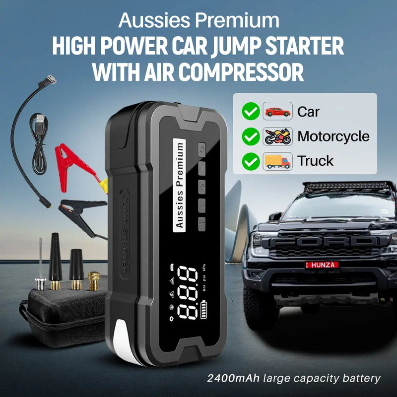 Aussies Premium 4 In 1 Jump Start Tyre Inflator