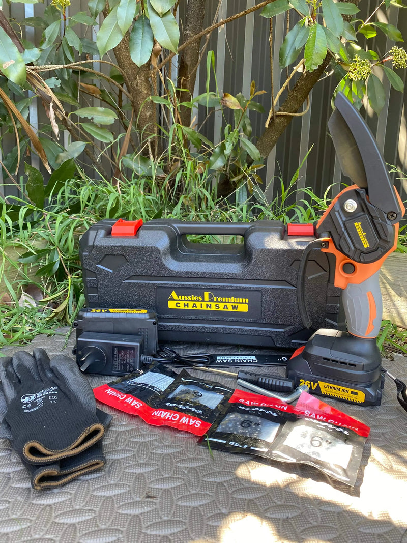 Aussies Premium 6 Inch Cordless Electric Chainsaw
