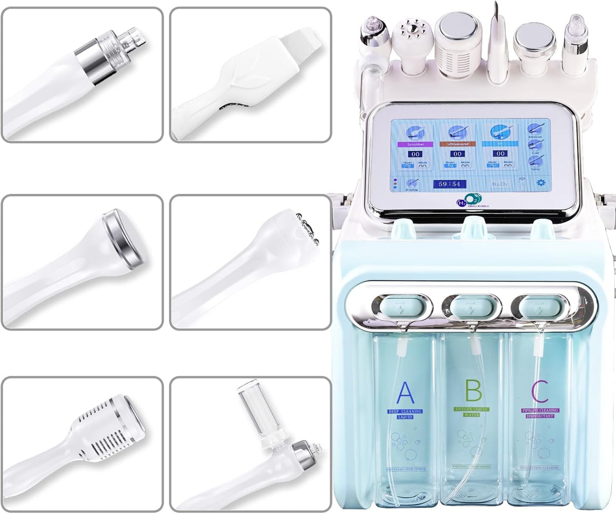 Hydro Dermabrasion RF EMS LED Facial 6 in 1 Beauty Machine For Home Or Saloon