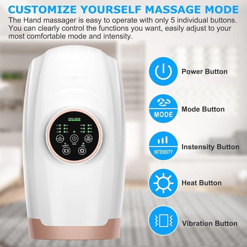 Electric Hand Massager with Heat Compression