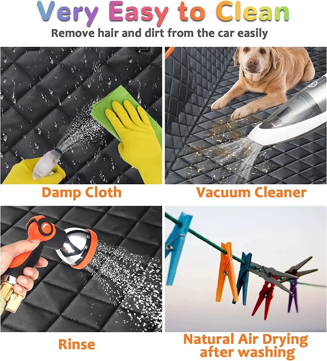 Pet Waterproof Seat Cover, Seat Belt, Pet Leash Combo