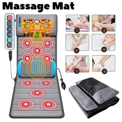 Full Body Electric Massage Mat,with 10 Vibration Motors Pad and 4 Heating Pad