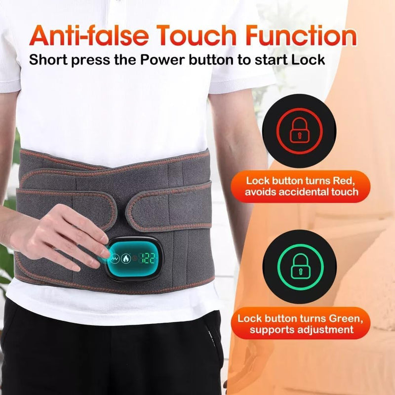 Infrared Heating Lumbar Belt with Vibration & Mugwort Wireless Back Pain Relief